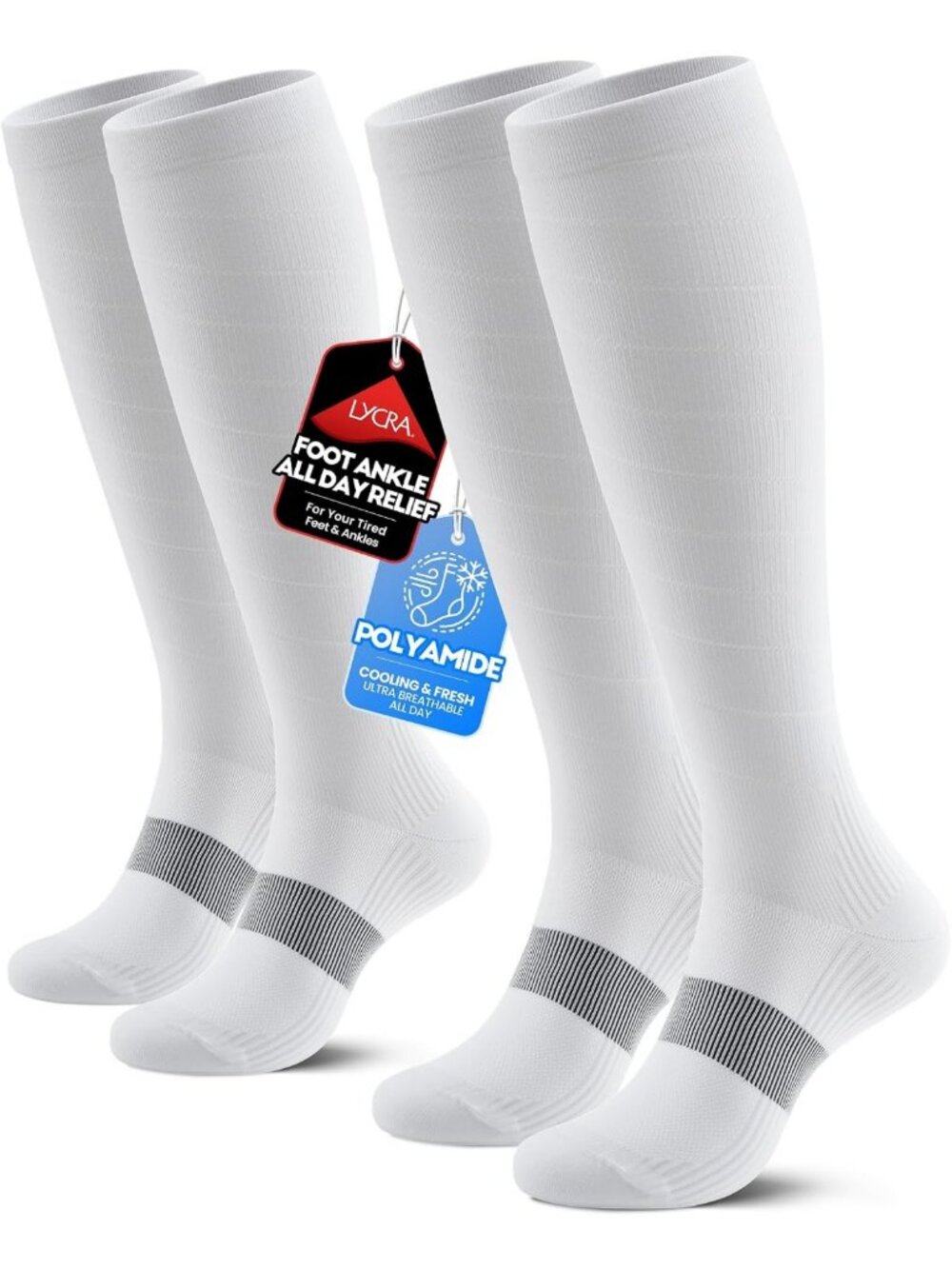 Compression Socks for Men & Women - Travel, Running, Flying, Cycling Support